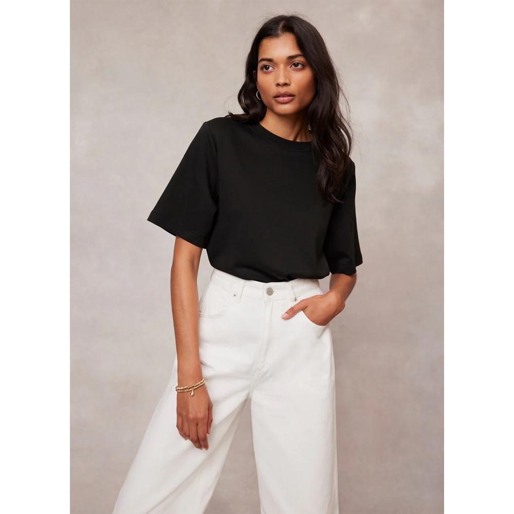 Mint Velvet Black Ultimate Cotton T Shirt